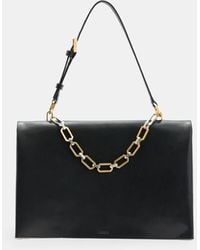 AllSaints - Luca Chain Leather Bag, - Lyst