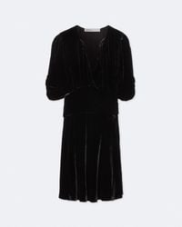 AllSaints - Ena Velvet Mini Dress - Lyst