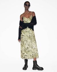 AllSaints - Bryony V-neck Midi Slip Dress - Lyst