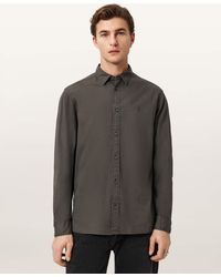 AllSaints - Hawthorne Ramskull Stretch Fit Shirt,, Fleur - Lyst