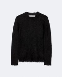 AllSaints - Parx Distressed Alpaca-Blend Jumper - Lyst