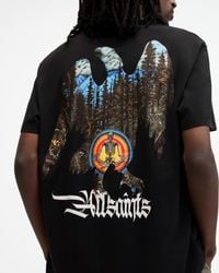 AllSaints - Eagle Mountain Printed Crew Neck T-shirt, - Lyst