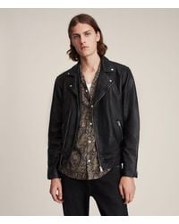 all saints jae leather blazer