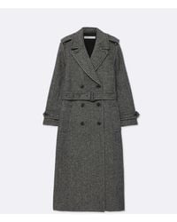 AllSaints - Brescia Double-Breasted Wool Trench Coat - Lyst
