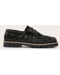 AllSaints - Leather Skiff Leather Boat Shoe, /Us 8/Eu 41 - Lyst