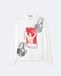AllSaints - Dreams Long-Sleeve Polo Shirt - Lyst