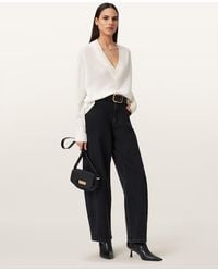 AllSaints - Bern Wool V-Neck Jumper - Lyst