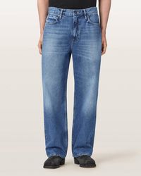 AllSaints - Cotton Mullen Straight Leg Loose Denim Jeans, /L30 - Lyst