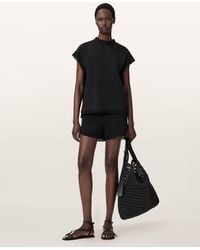 AllSaints - Lele Straight Fit Lace Trim Shorts - Lyst