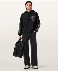 AllSaints - Araknid Long Sleeve Cotton Hoodie - Lyst