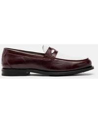 AllSaints - Harmon Western Leather Loafer Shoes - Lyst