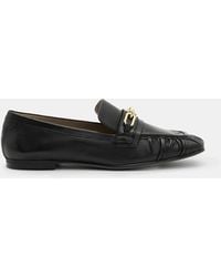 AllSaints - Sapphire Leather Chain Loafer Shoes - Lyst