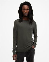 AllSaints - Mode Merino Crew Neck Ramskull Jumper,, Grange - Lyst