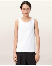 AllSaints - Axel Ribbed Cotton Vest - Lyst