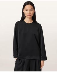 AllSaints - Polyester Leanne Satin Relaxed Top, /Us 2 - Lyst