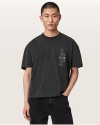 AllSaints - Ignis Boxy Short Sleeve Graphic T-Shirt - Lyst