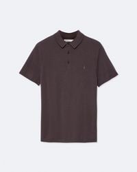 AllSaints - Mode Merino Wool Short-Sleeve Polo Shirt - Lyst