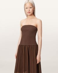 AllSaints - Tegan Hybrid Bodycon Maxi Dress - Lyst