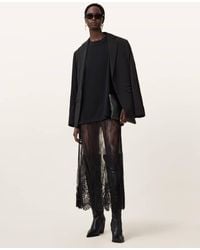 AllSaints - Polyamide Arran Lace Ankle Length Skirt, /Us 2 - Lyst