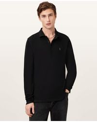 AllSaints - Reform Long Sleeve Ramskull Polo Shirt - Lyst