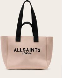 AllSaints - Izzy Logo Print Medium Tote Bag - Lyst