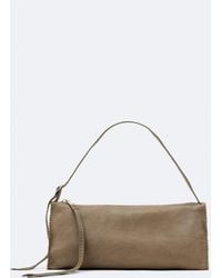 AllSaints - Siloh Pinked-Edge Leather Shoulder Bag - Lyst