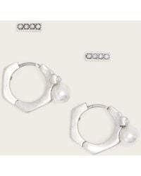 AllSaints - Nellie Huggie Earring Set - Lyst