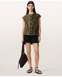 AllSaints - Sofi Camo Leopard Print Waistcoat - Lyst