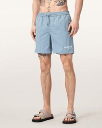 AllSaints - Underground Slim Fit Swim Shorts - Lyst