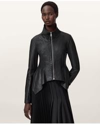 AllSaints - Leather Grace Leather Biker Jacket, /Us 2 - Lyst