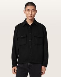 AllSaints - Palermo Long Sleeve Embroidered Shirt - Lyst
