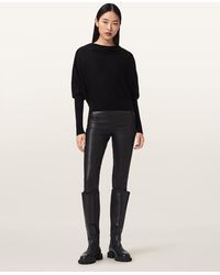 AllSaints - Cora Leather Leggings - Lyst