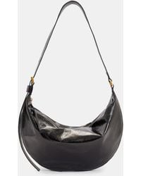 AllSaints Renee Leather Shoulder Bag in Black | Lyst