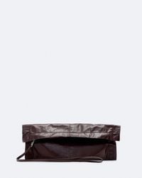 AllSaints - Lutece Fold Leather Clutch - Lyst