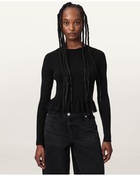 AllSaints - Jas Lightweight Fitted Sweater - Lyst