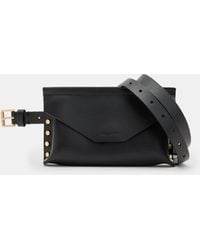 AllSaints - Eden Studded Leather Bag Belt - Lyst