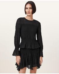 AllSaints - Polyester Pamela Flared Long Sleeve Top, /Us 12 - Lyst