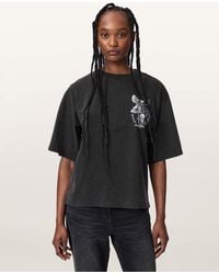 AllSaints - Seraph Amelie Oversized Graphic T-Shirt - Lyst
