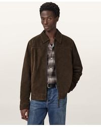 AllSaints - Rhone Suede Jacket - Lyst