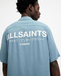 AllSaints - Underground Logo Relaxed Fit Shirt, - Lyst