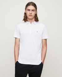 AllSaints - Cotton Regular Fit Brace Short Sleeve Polo Shirt, - Lyst