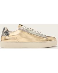 AllSaints - Shana Low Top Metallic Leather Trainers - Lyst
