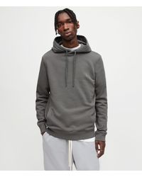 Grey gym and workout clothes AllSaints Adder Hoodie in Black Mens Activewear gym and workout clothes AllSaints Activewear for Men 