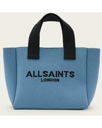 AllSaints - Izzy Logo Print Knitted Mini Tote Bag - Lyst