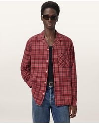 AllSaints - Felix Check Long Sleeve Shirt - Lyst