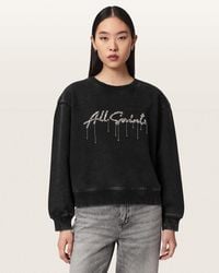 AllSaints - Chains Pippa Embellished Sweatshirt - Lyst