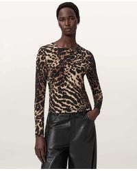 AllSaints - Katlyn Bodycon Fit Top - Lyst