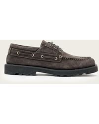 AllSaints - Skiff Suede Boat Shoes - Lyst