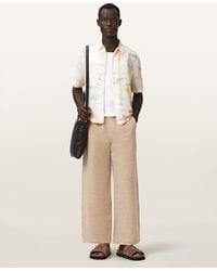 AllSaints - Korten Loose Fit Linen Blend Pants - Lyst