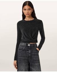 AllSaints - Skylar Long Sleeve T-Shirt - Lyst